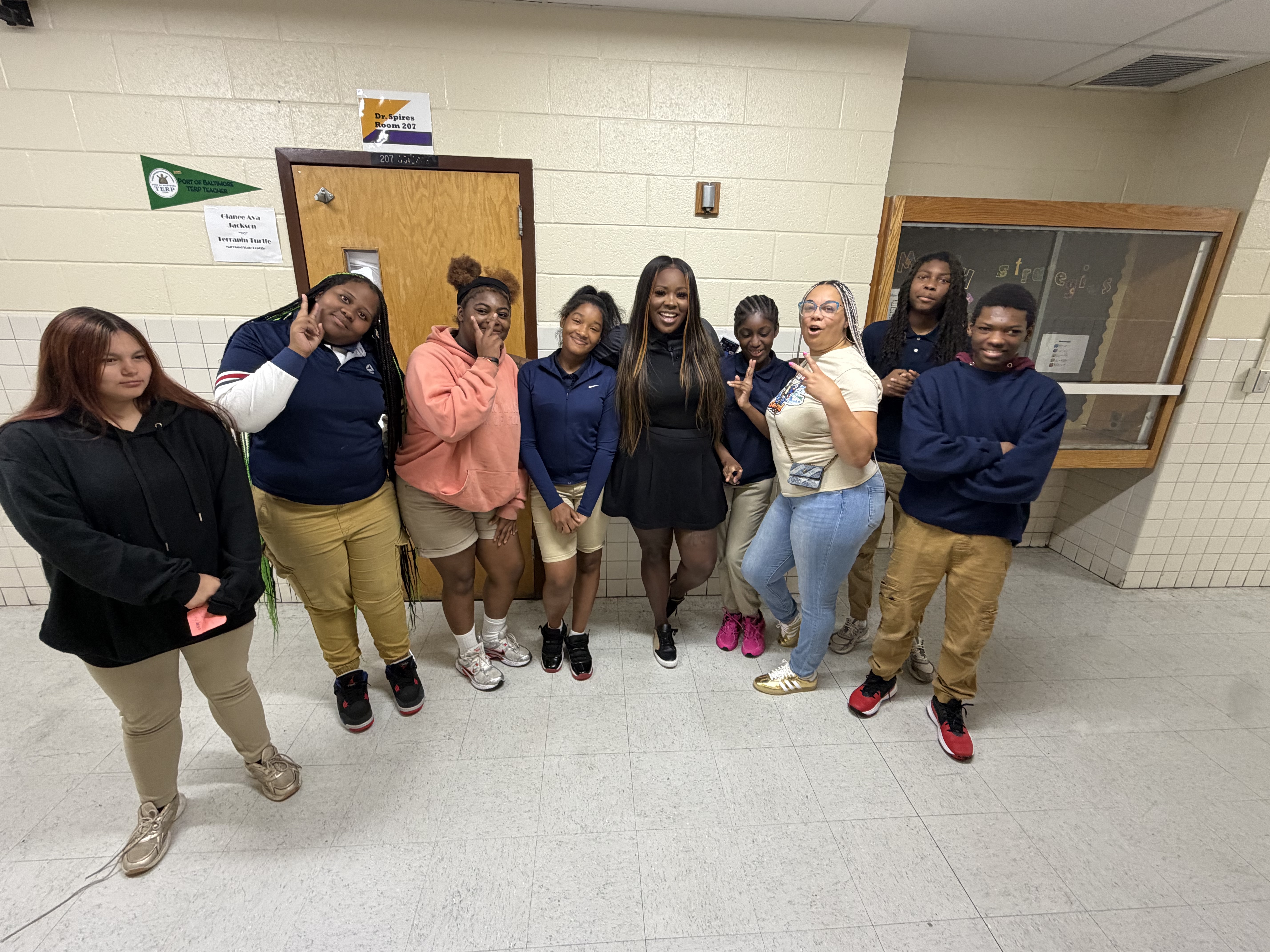 Youth program participants with their mentors